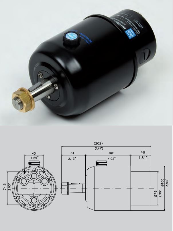 caractéristiques techniques de la pompe de direction hydraulique Mavimare GF150BRT