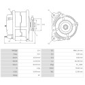 Alternateur Ford LCV Escort 55-75 Mk6-5