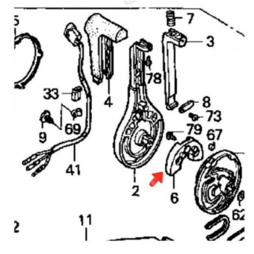 Support de Levier pour Boitier de Commande Honda 75CV 4T